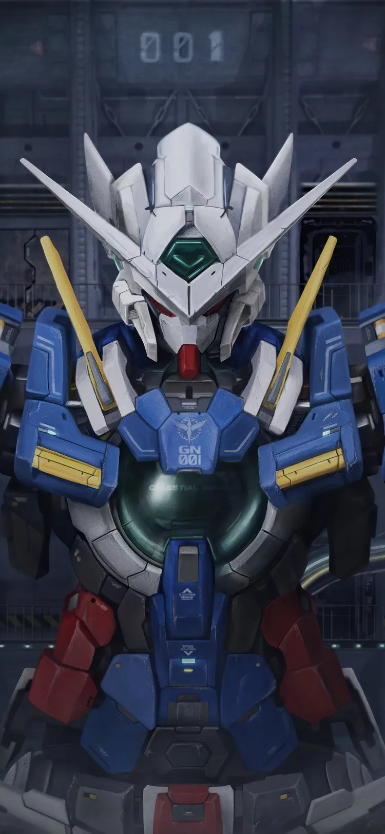 能天使高达机甲特写壁纸，科幻机甲特写精致机械美学