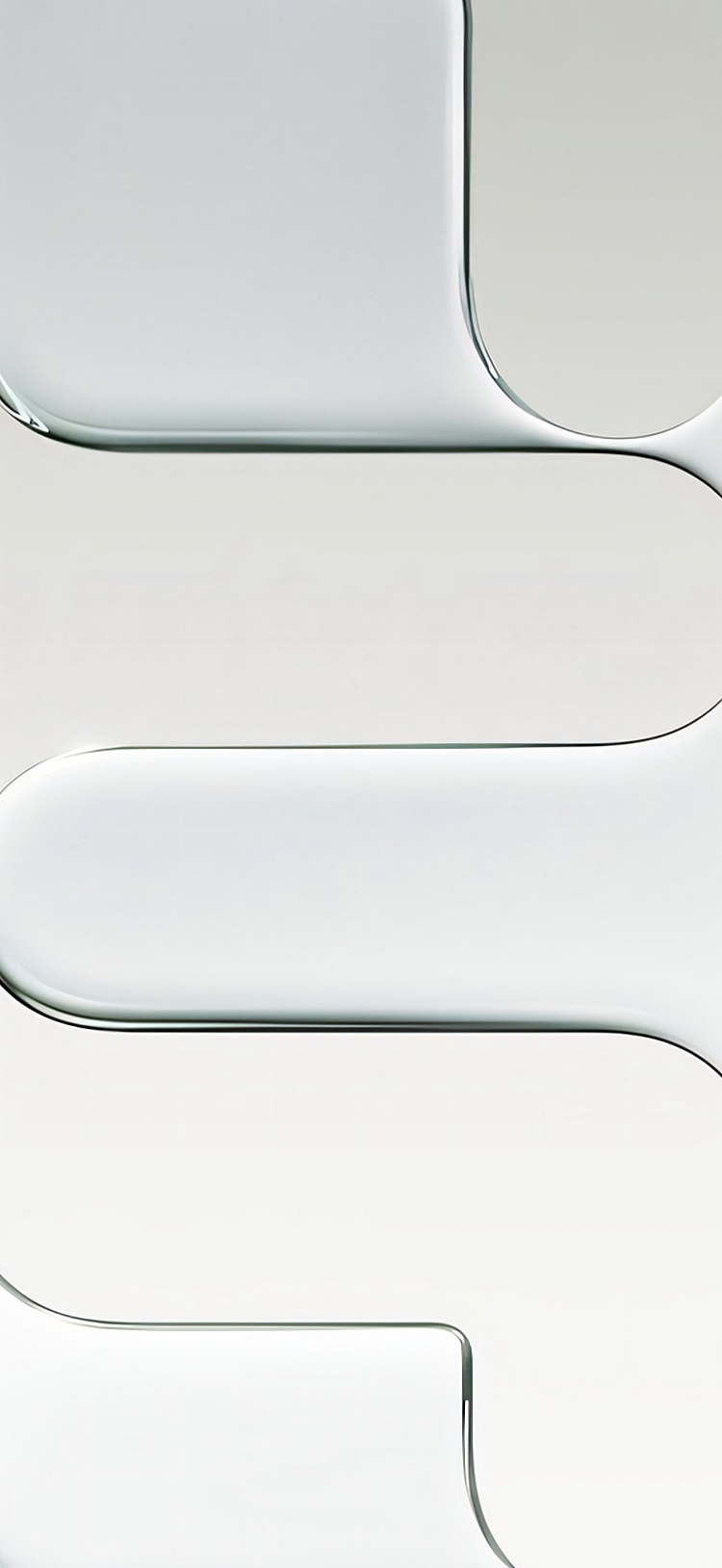 iPhone系列内置壁纸：简约浅蓝流体设计官方高清图