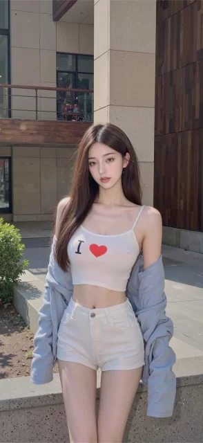 高颜值女生户外人像，清新自然的日常穿搭灵感