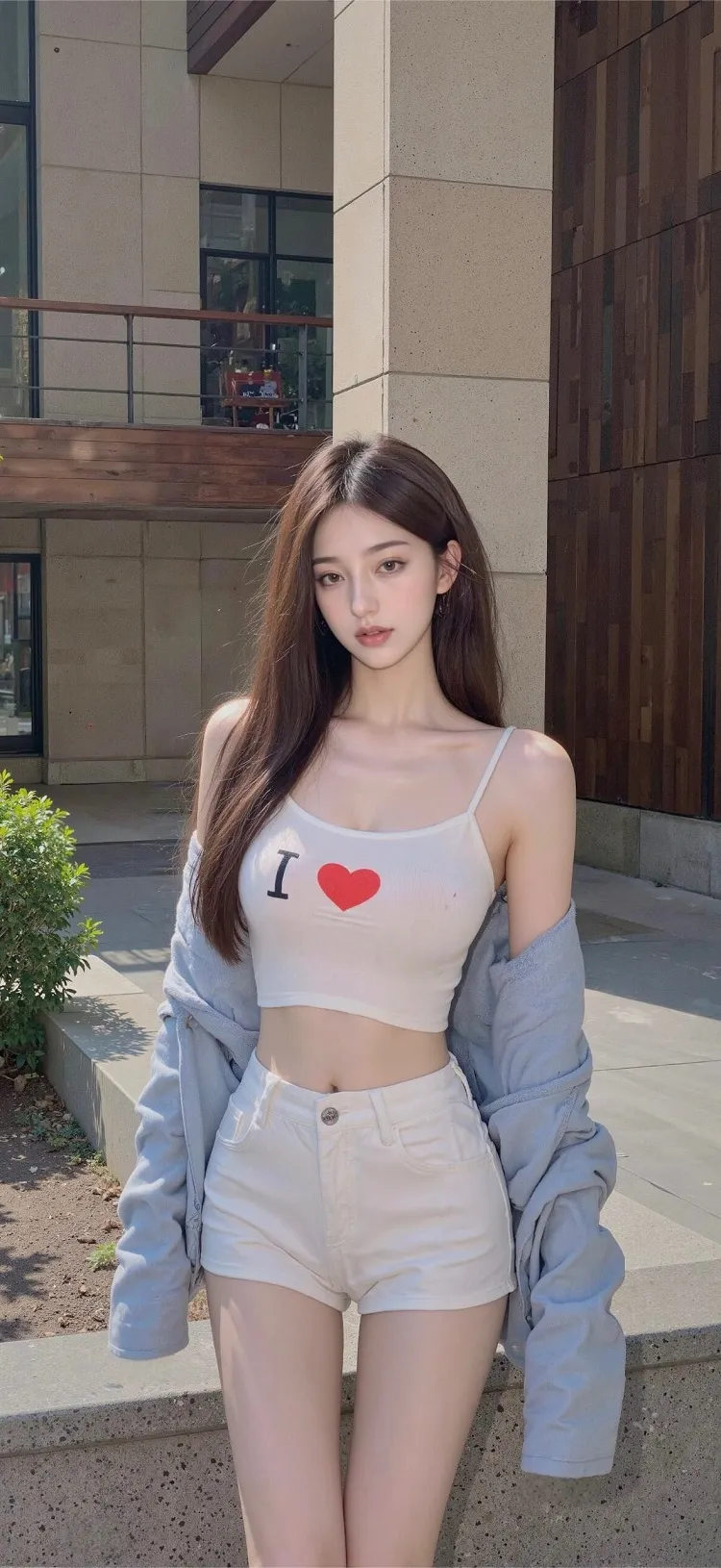 高颜值女生户外人像，清新自然的日常穿搭灵感